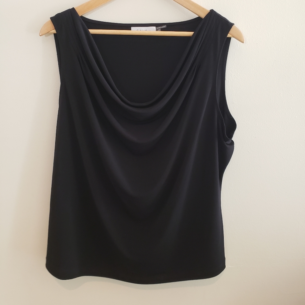 Calvin Klein Black Sleeveless Blouse